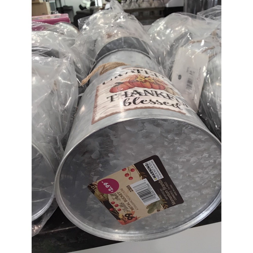 Farmhouse Fall Decor Bundle – 12 Galvanized Buckets - Picture 5 of 11